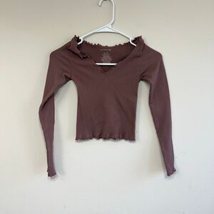 Free People Intimately Ribbed Seamless Long Sleeve XS/S Women